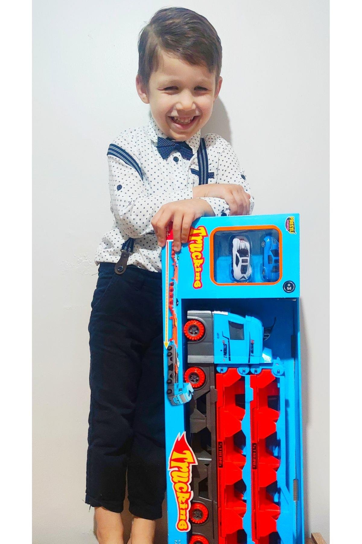 Prestijj 2 metre yollu taşıyıcılı tır-Oyuncak Arabalar ve Kamyonlar