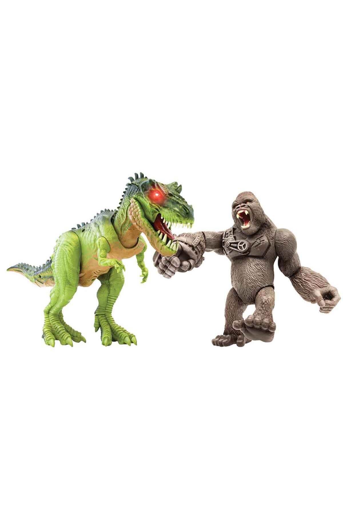 Primal Clash Goril ve T-Rex 2’li Figür Seti-Hayvan Figürleri