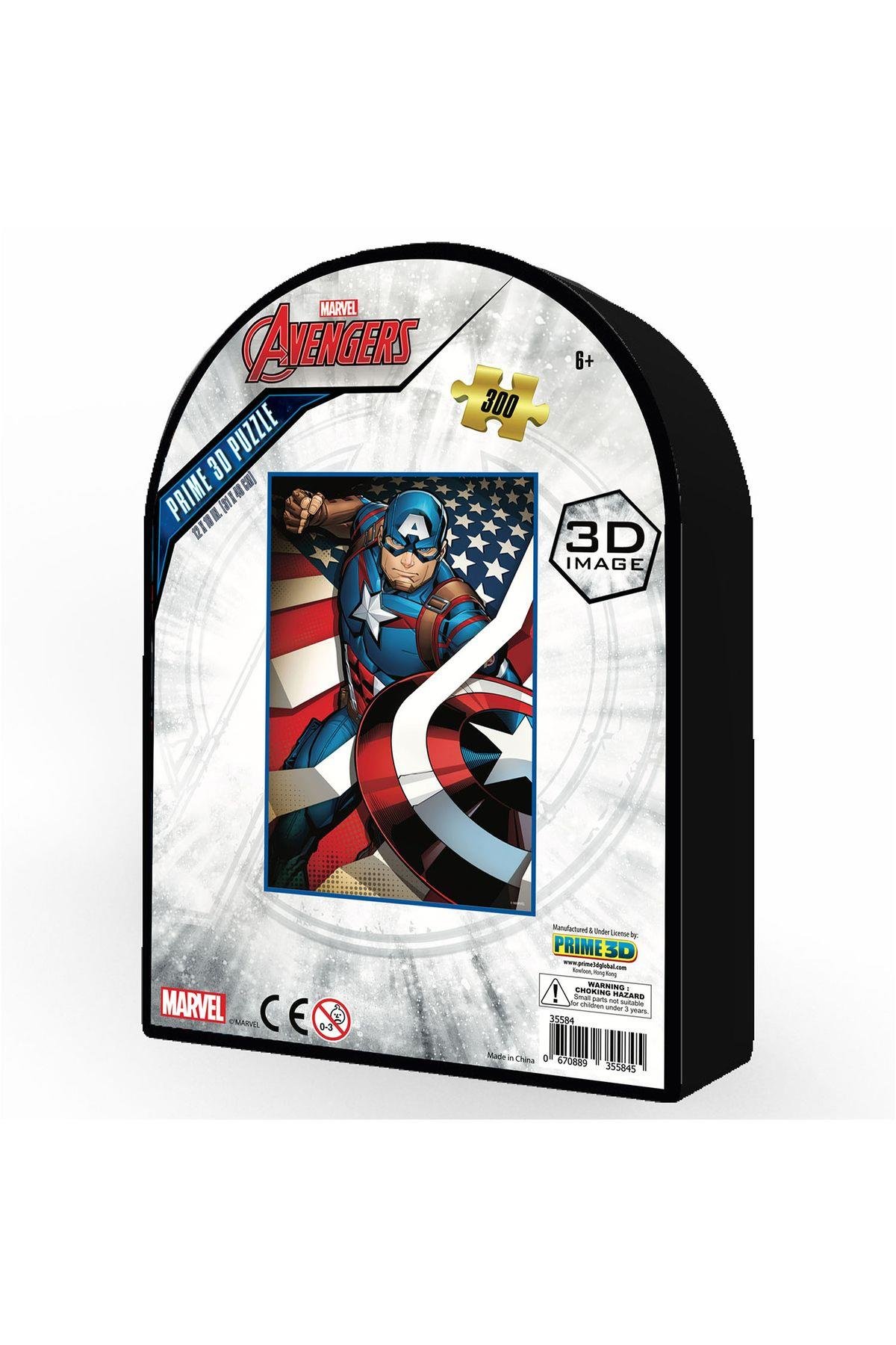 Prime 3D - Captain America 300 Parça Puzzle 35584 - Metal Kutu-Kutu Oyunları