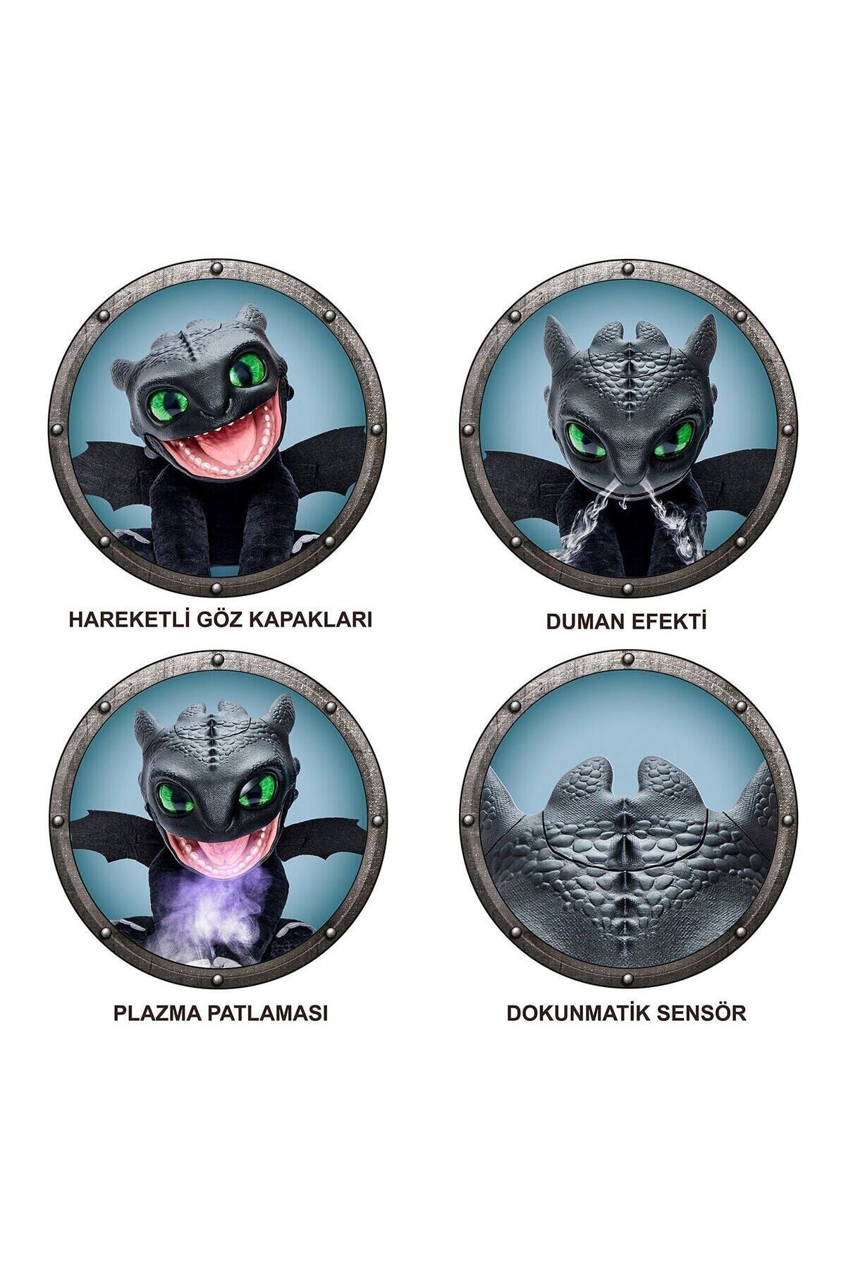 Real Fx Dragon Dişsiz Elektronik Kukla 30 Cm-Çeşitli Figürler