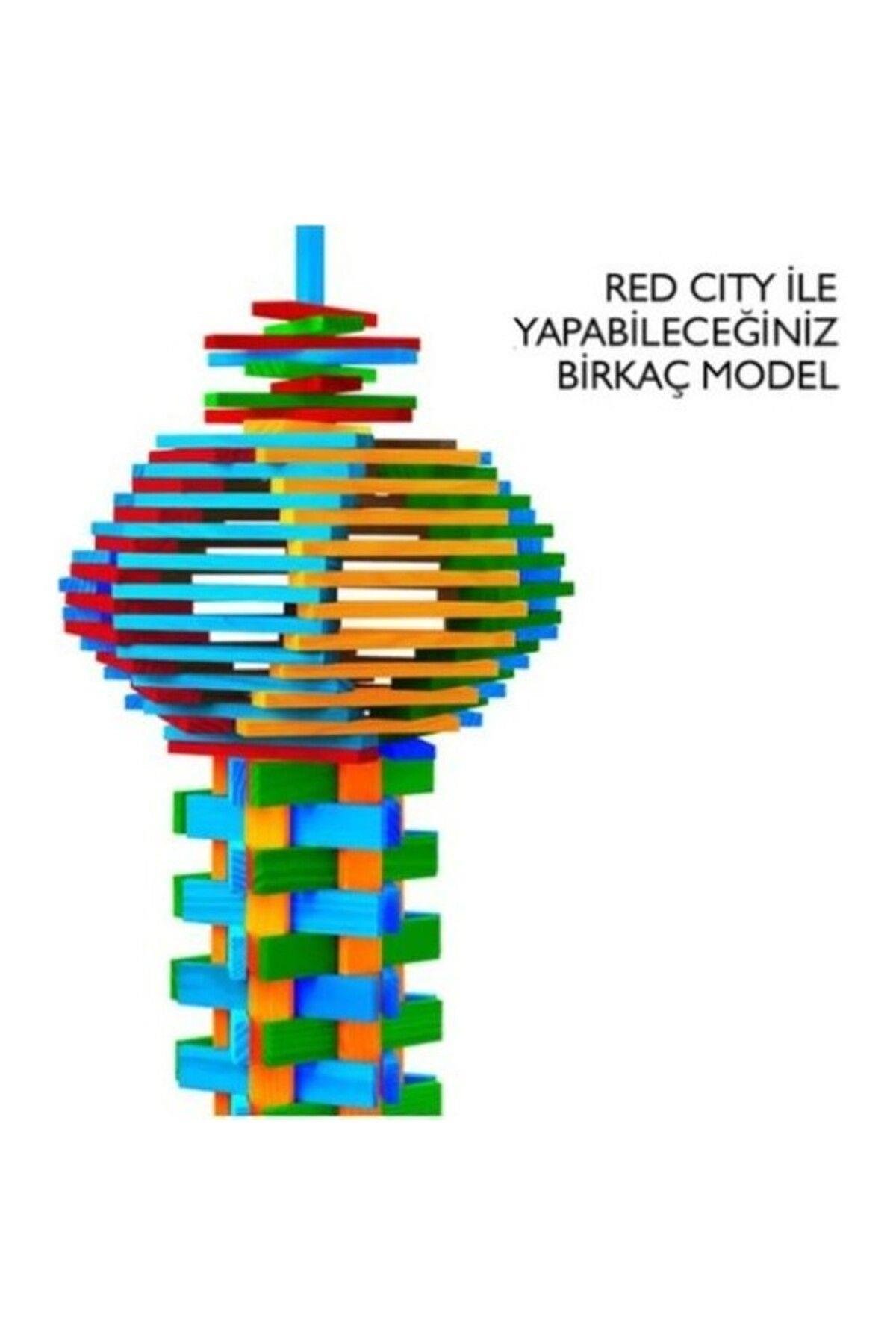 Redcity Renkli Ahşap Bloklar RD5207 Akıl, Zeka ve Strateji Oyunu, Kutu Oyunu-Eğitici Oyuncak