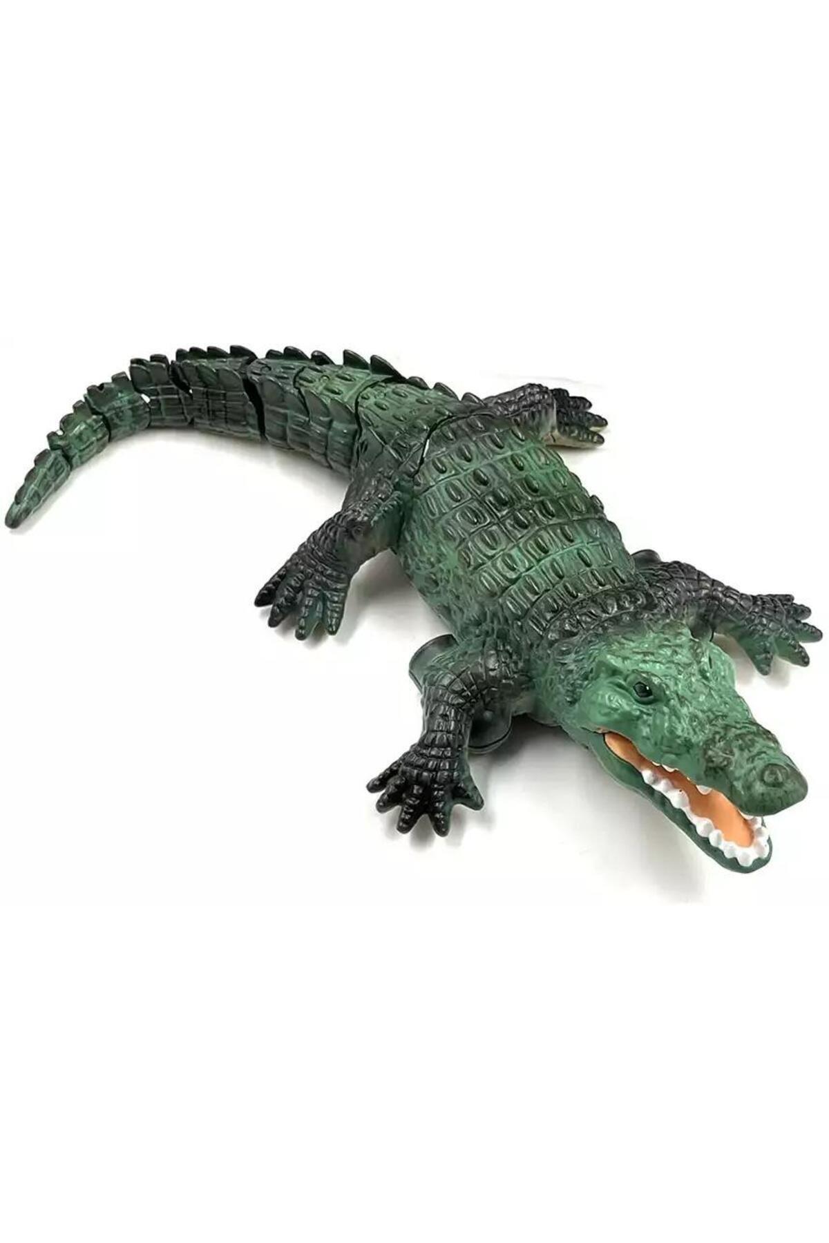 Şarjlı Yüzen Timsah Uzaktan Kumandalı Full Fonksiyon Yeşil-Hayvan Figürleri