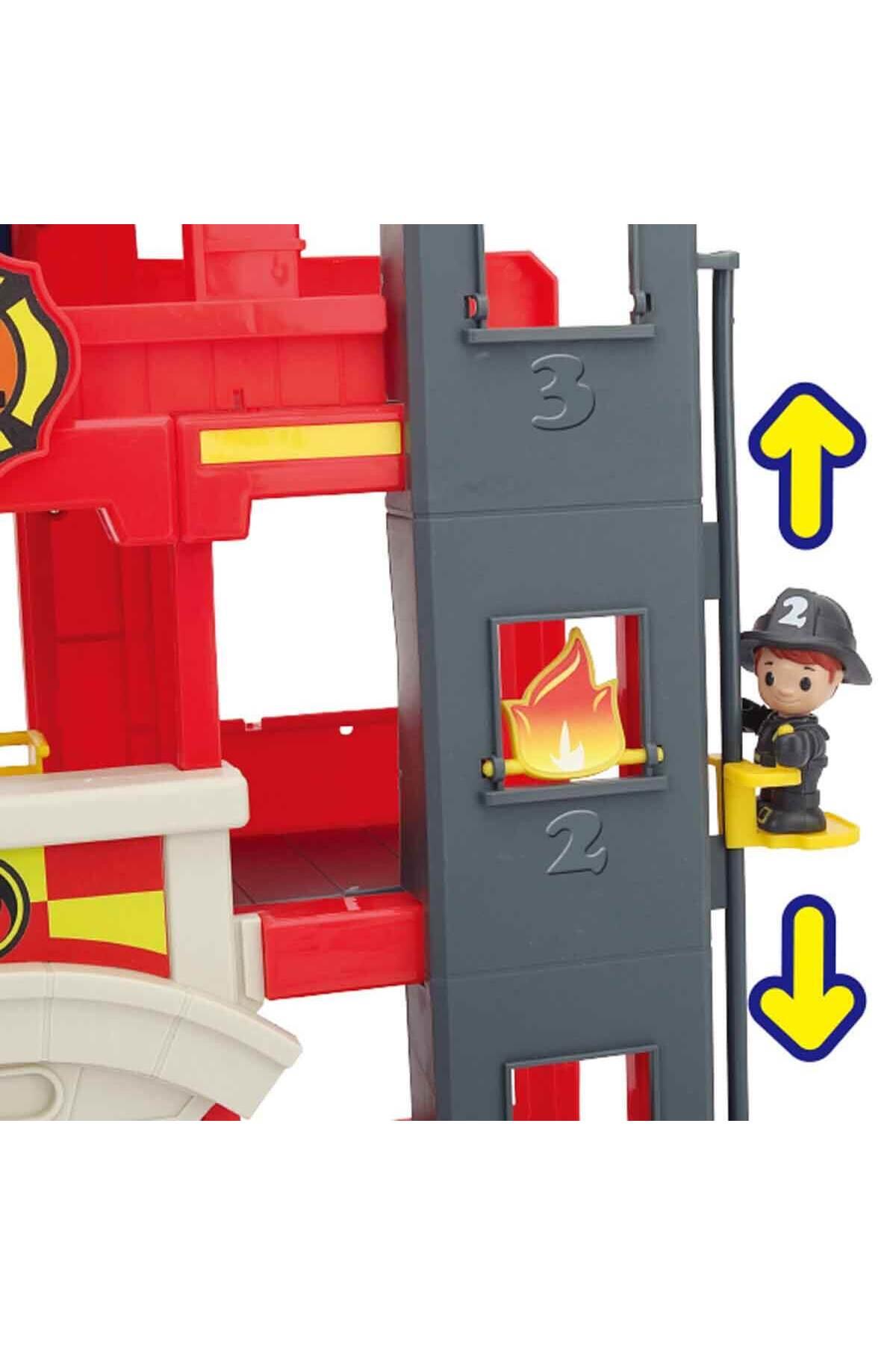 Sesli ve Işıklı İtfaiye Sahası Oyun Seti 32 Parça-Araba Garaj ve Setleri
