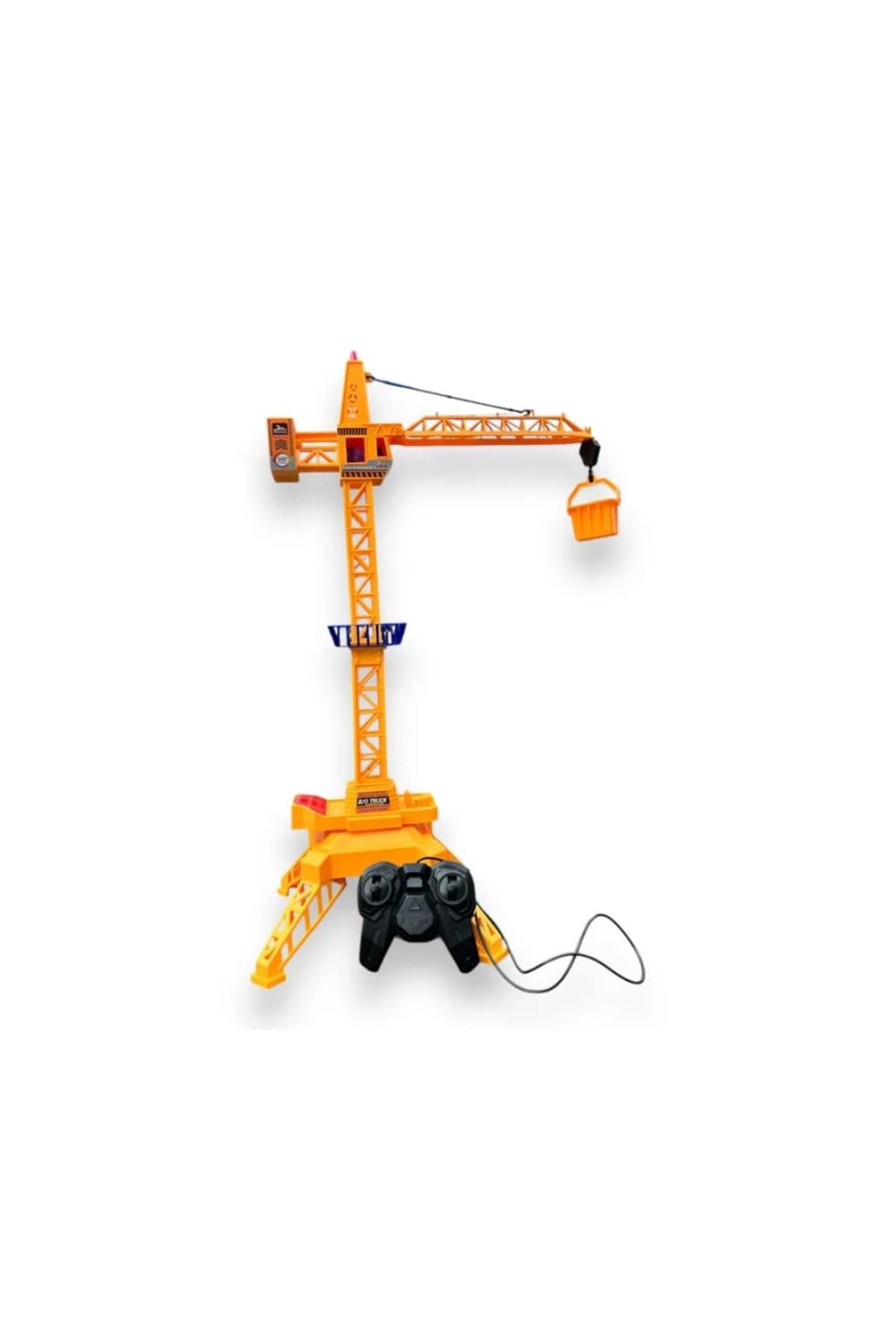 Sesli ve Işıklı Kablo Kumandalı Çok Fonksiyonlu Kule Vinç-Uzaktan Kumandalı Araçlar