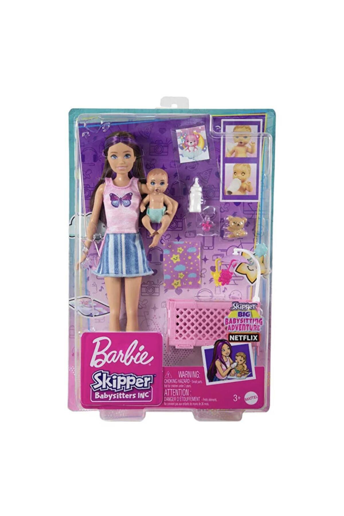 Skipper Bebek Bakıcısı™ bebekleri ve oyun seti, Skipper bebek, beşik ve aksesuarlar HJY33-Oyuncak Bebekler