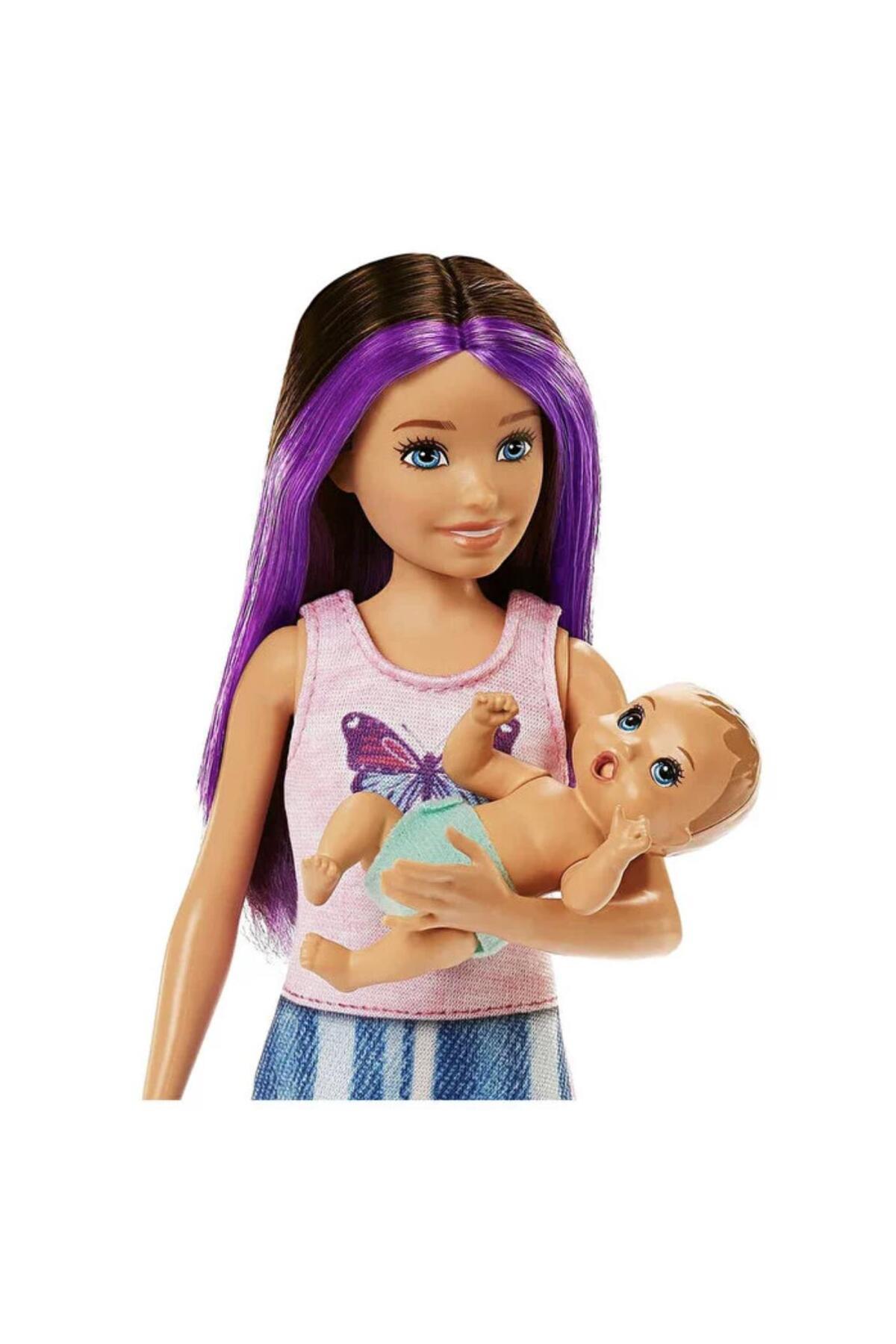 Skipper Bebek Bakıcısı™ bebekleri ve oyun seti, Skipper bebek, beşik ve aksesuarlar HJY33-Oyuncak Bebekler