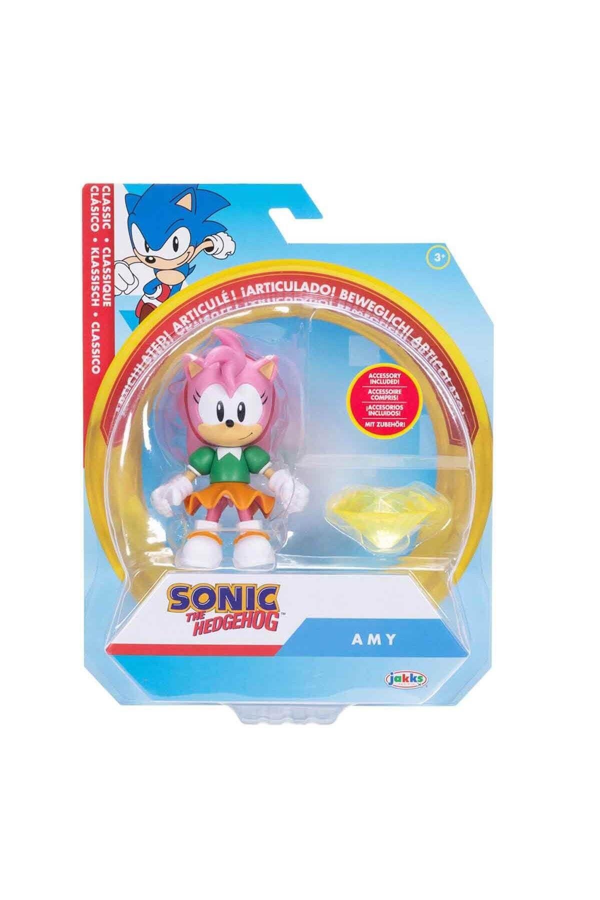 Sonic the Hedgehog Amy Aksiyon Figürü 10 cm Eklemli Karakter ve Kristal Aksesuar (3+ Yaş)-Karakter Figürleri