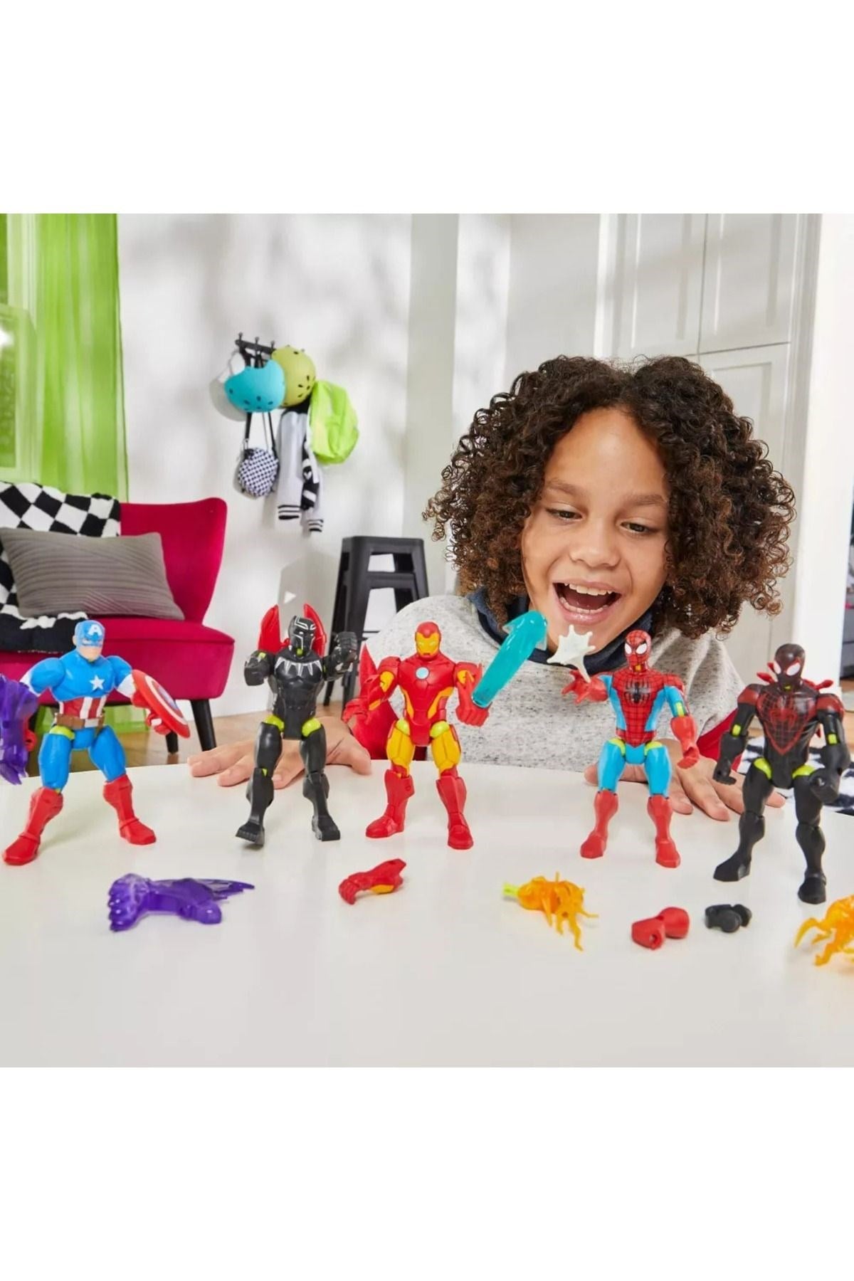 Spider-Man Mix Mashers Aksiyon Figürü – Parçalanabilir, Karıştır ve Birleştir (Orijinal Lisanslı)-Karakter Figürleri