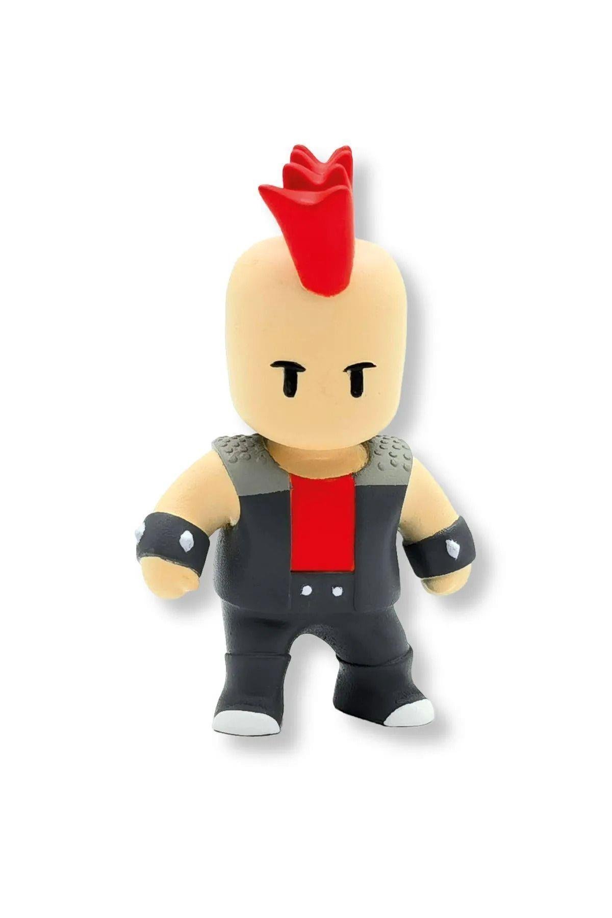 Stumble Guys Seri 1 - 3D Mini 1 i Gizemli olan 5 li Figür Seti - Megalodon Punk Army Man Hatshepsut-Karakter Figürleri