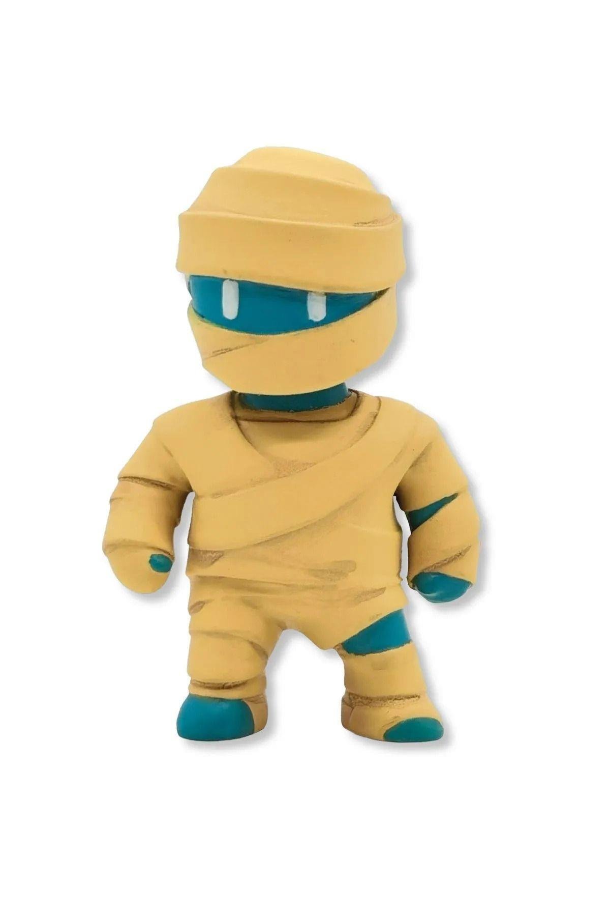 Stumble Guys Seri 1 - 3D Mini 1 i Gizemli olan 5 li Figür Seti - Megalodon Punk Army Man Hatshepsut-Karakter Figürleri