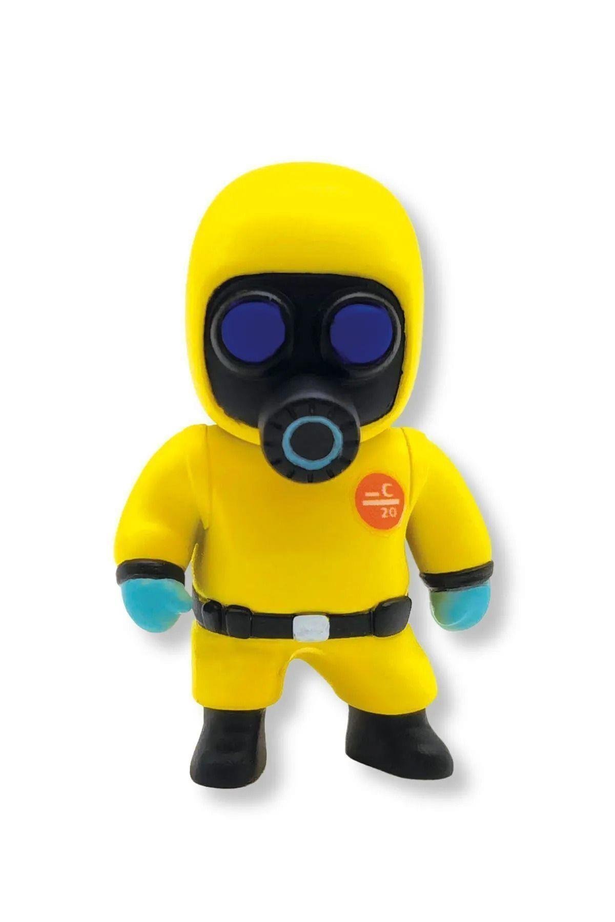 Stumble Guys Seri 1 - 3d Mini 1 I Sürpriz Olan 5 Li Figür Seti - Hazmat Luchador Boxing Roo Glowman-Karakter Figürleri