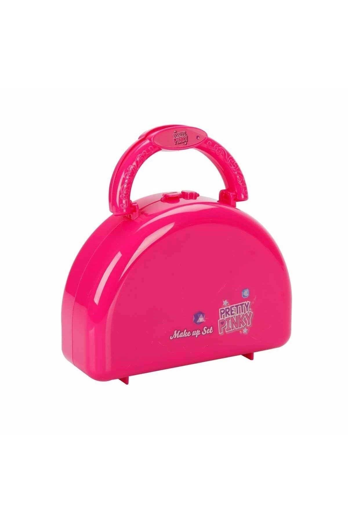 Sunman 3 Katlı Pembe Çantalı Makyaj Seti-Kız Rol Oyuncakları