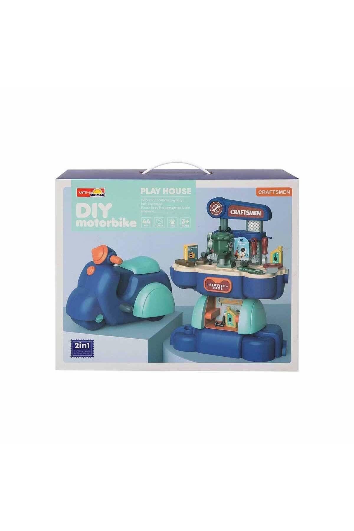 Sunman Motor Çantalı Kendin Yap Seti 44 Parça-Araba Garaj ve Setleri