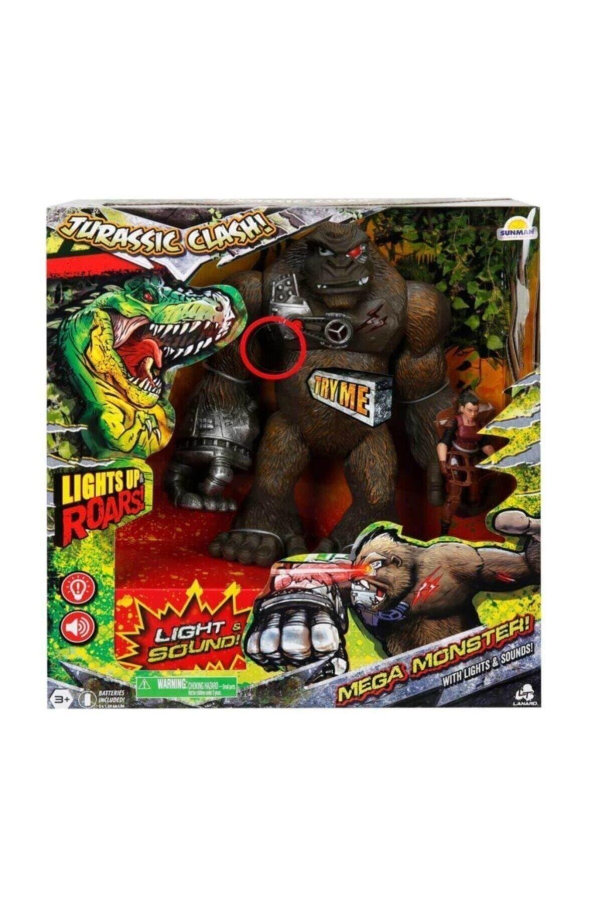 Sunman Sesli Dinazor ve Goril Oyun Seti-Hayvan Figürleri