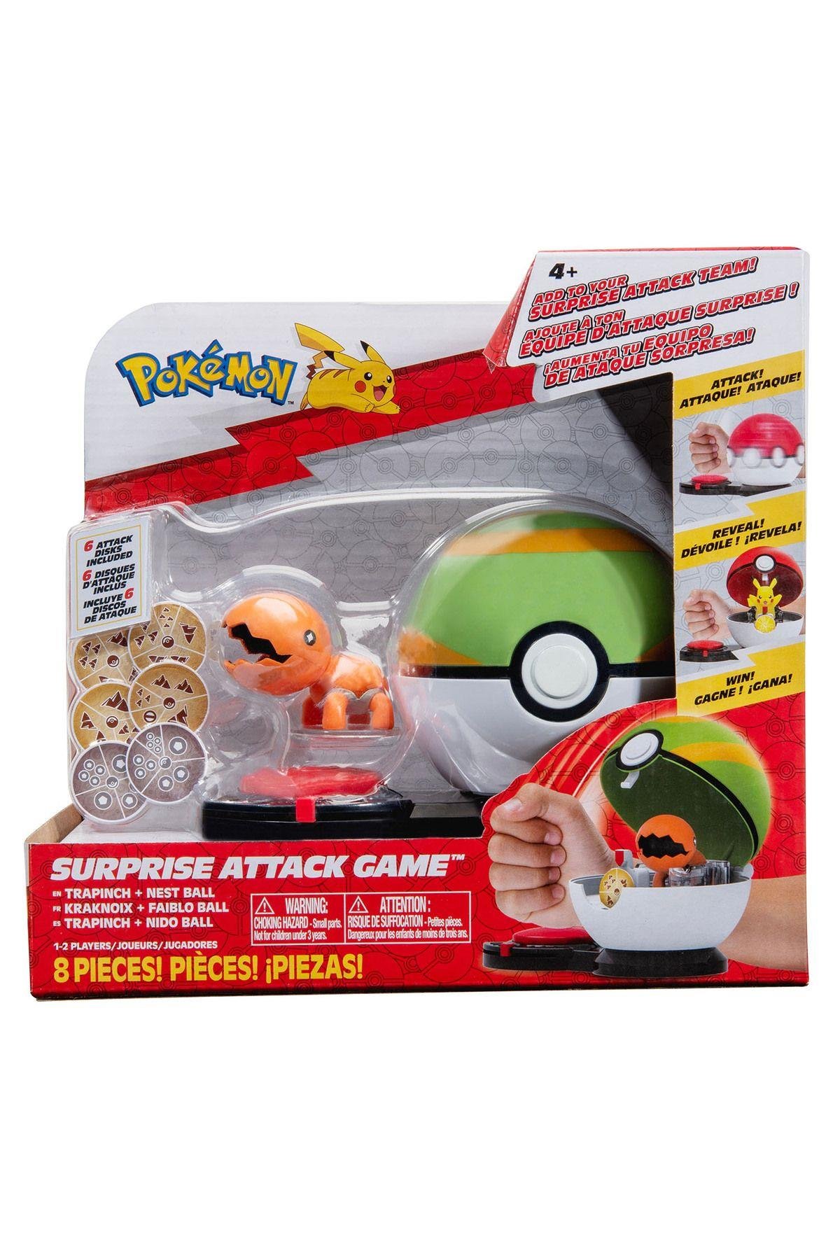 Sürpriz Atak Oyun Seti - Trapinch Ve Nest Ball-Karakter Figürleri