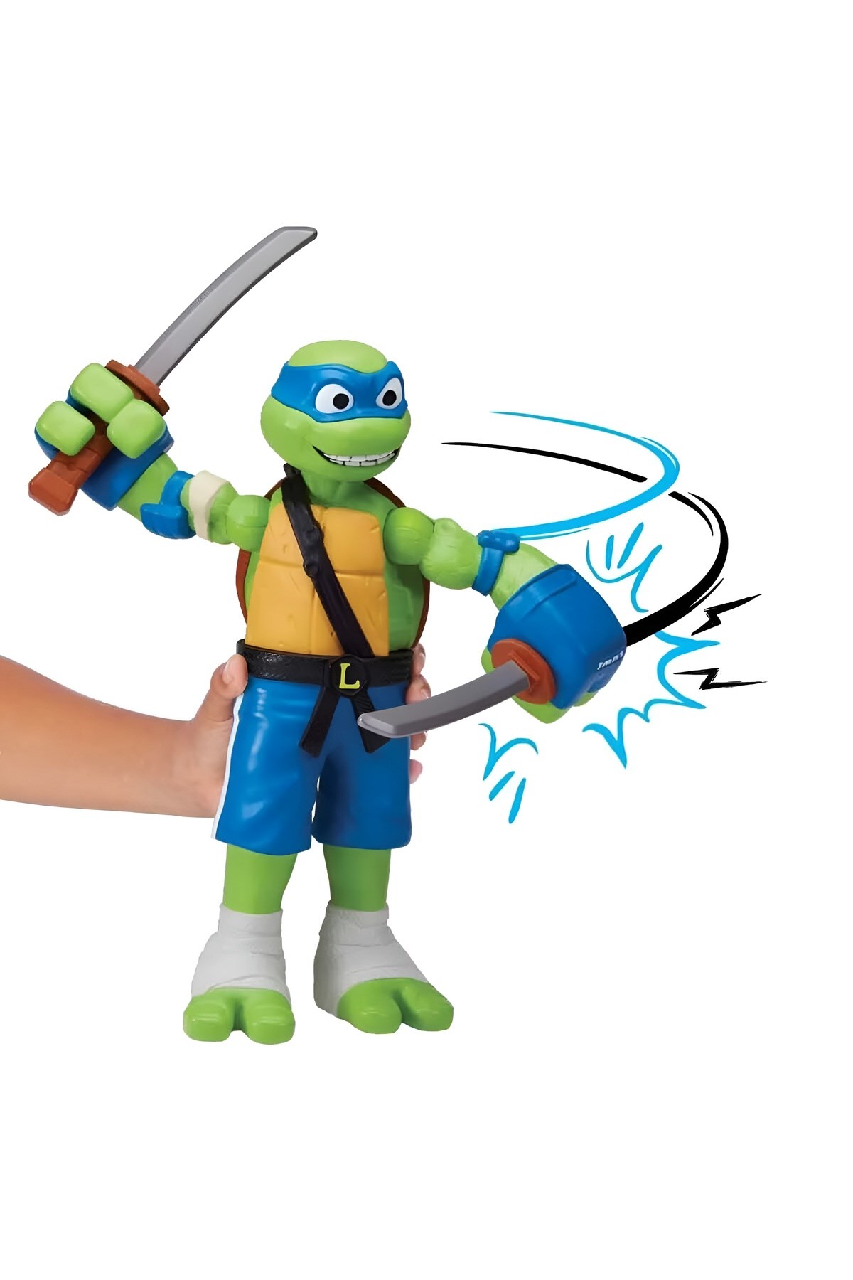 Teenage Mutant Ninja Turtles Roll N Punch Leonardo Figürü 30 cm-Karakter Figürleri