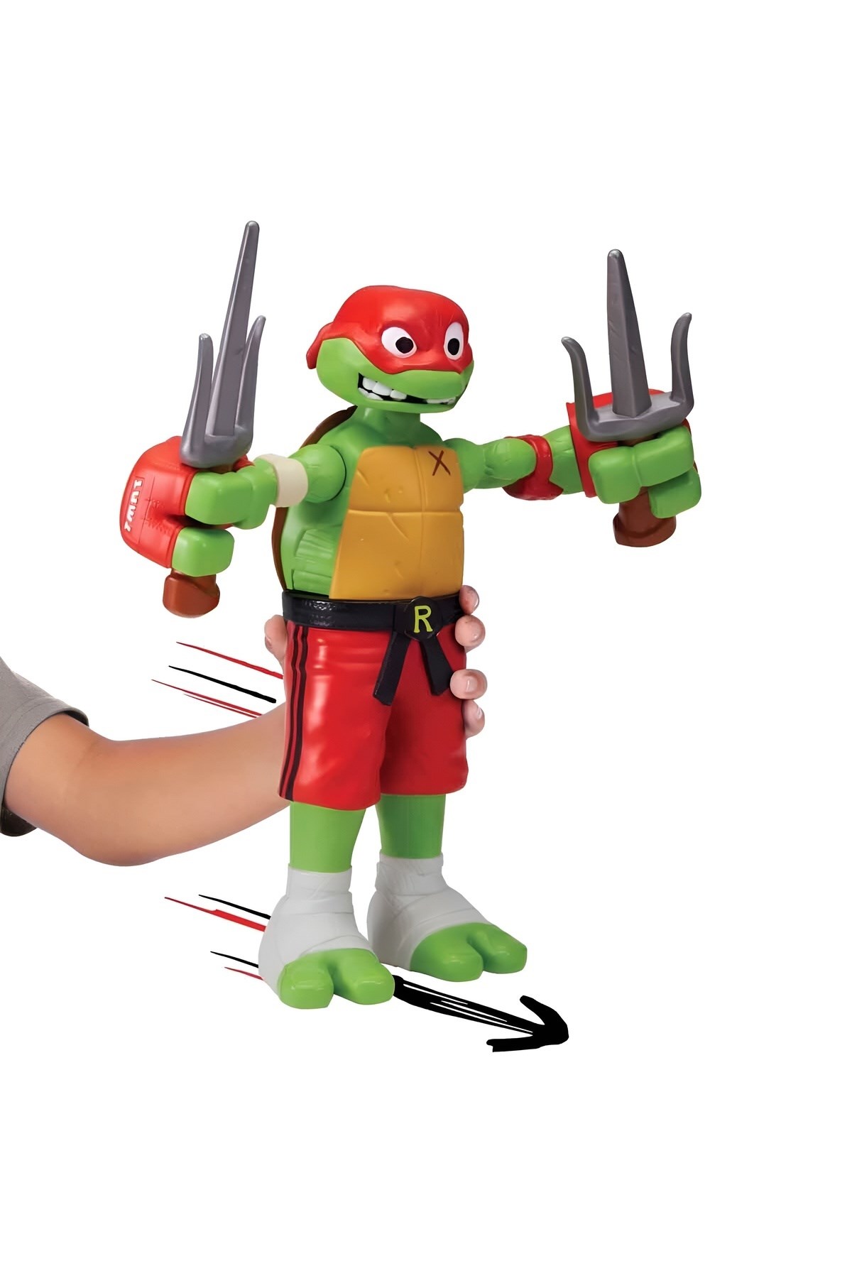 Teenage Mutant Ninja Turtles Roll N Punch Raphael Figürü 30 cm-Karakter Figürleri