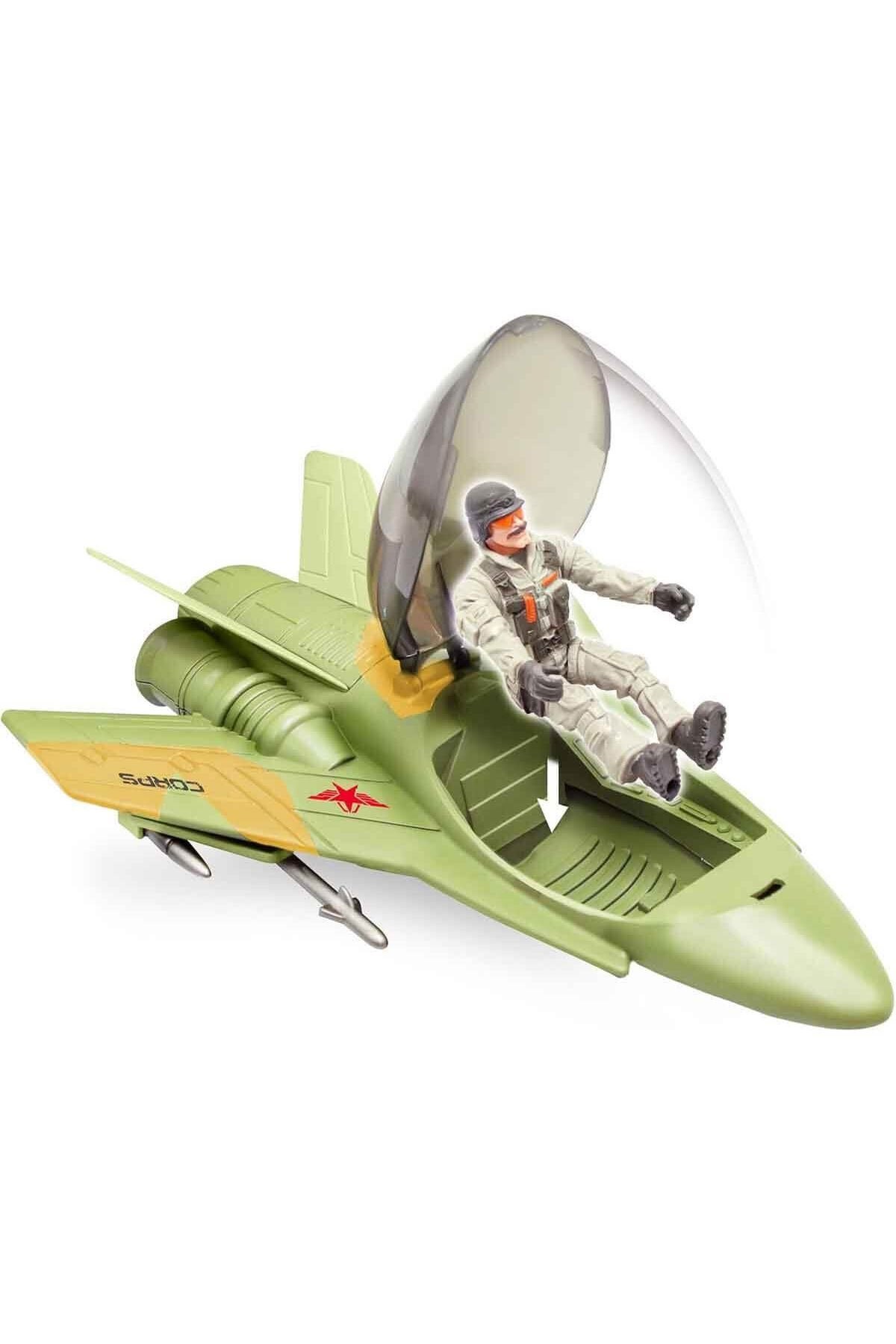 The Corps Mission Terrain Battle Askerî Oyun Seti – Jet, Tank, Arazi Aracı ve 4 Eklemli Asker Figür-Eğitici Oyuncaklar
