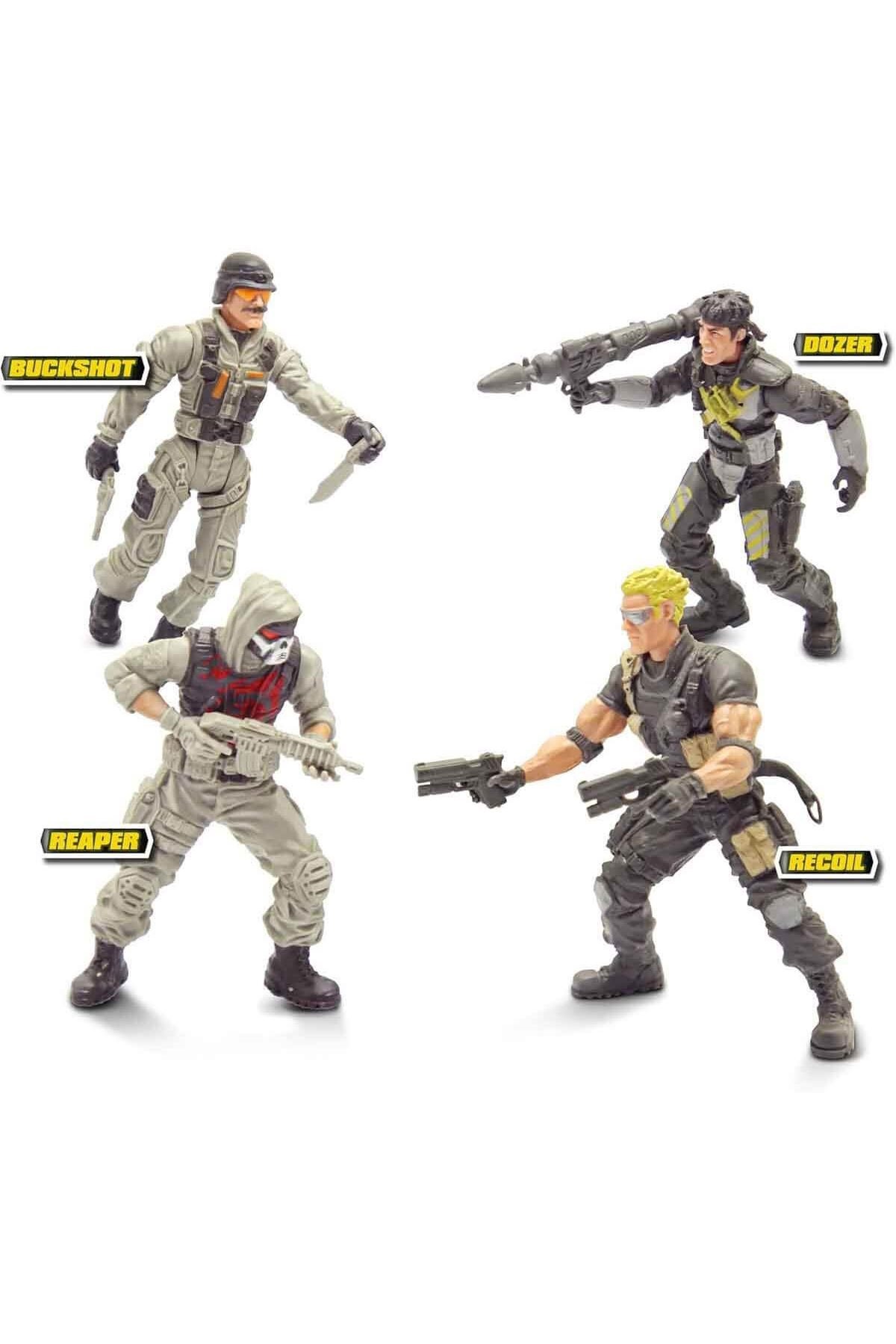 The Corps Mission Terrain Battle Askerî Oyun Seti – Jet, Tank, Arazi Aracı ve 4 Eklemli Asker Figür-Eğitici Oyuncaklar