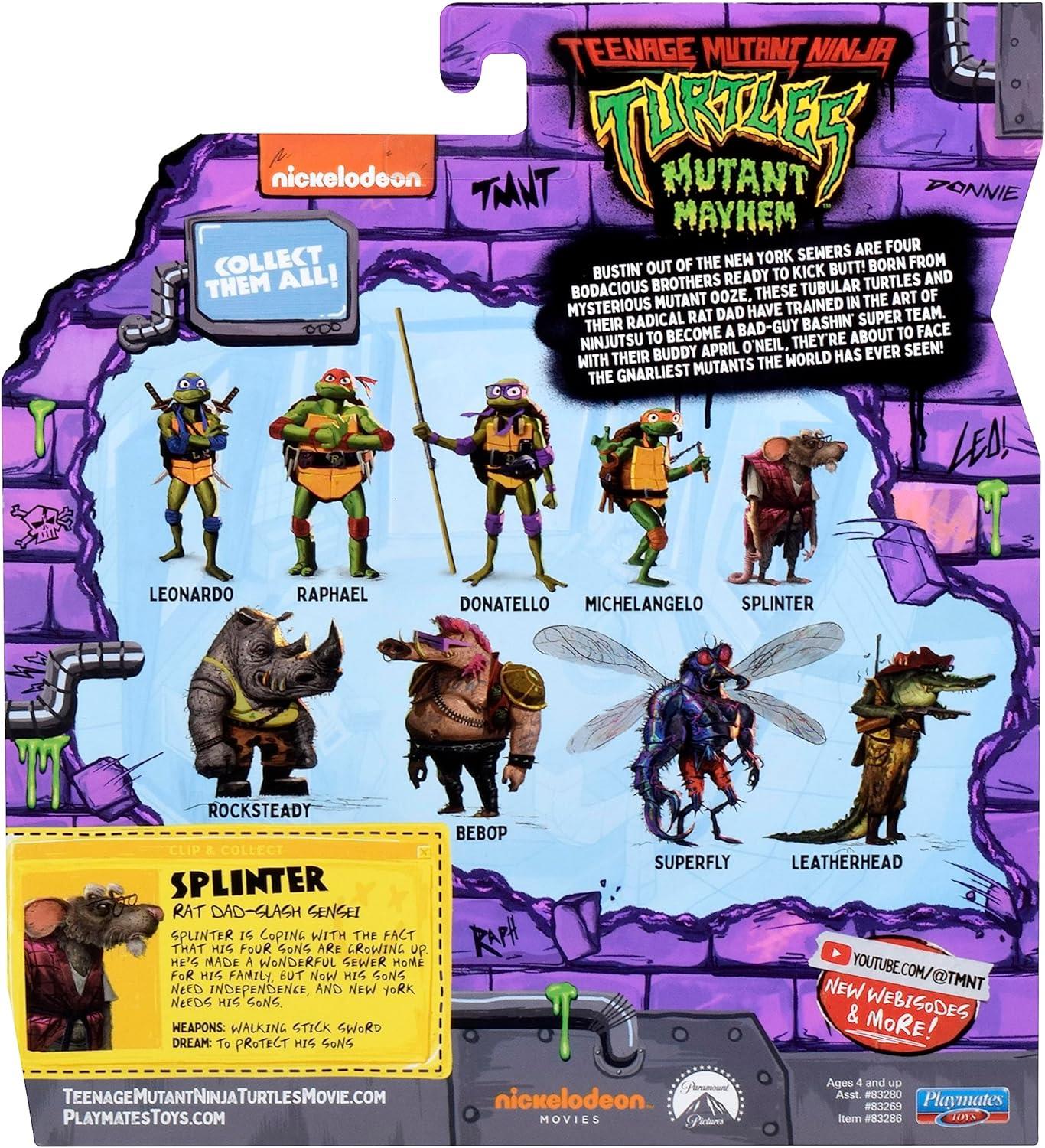 Tmnt Ninja Kaplumbağalar Aksiyon Figürler 11 cm Splinter Master Sensei-Karakter Figürleri