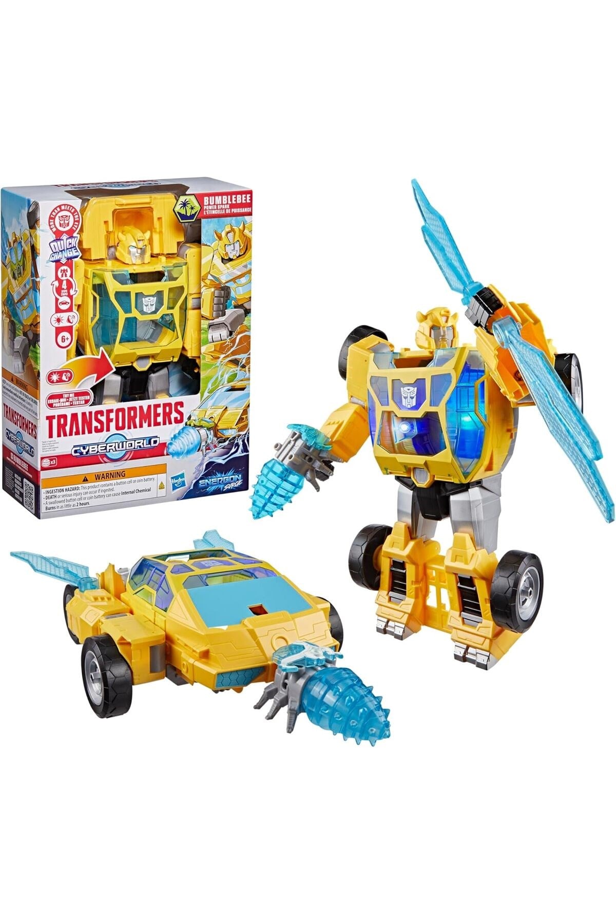 Transformers Cyberworld Energon Dalgalanması Bumblebee Power Spark-Karakter Figürleri