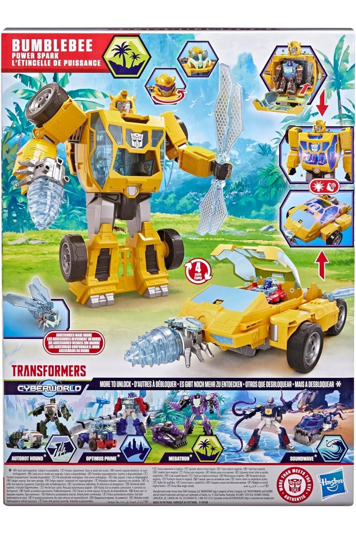Transformers Cyberworld Energon Dalgalanması Bumblebee Power Spark-Karakter Figürleri