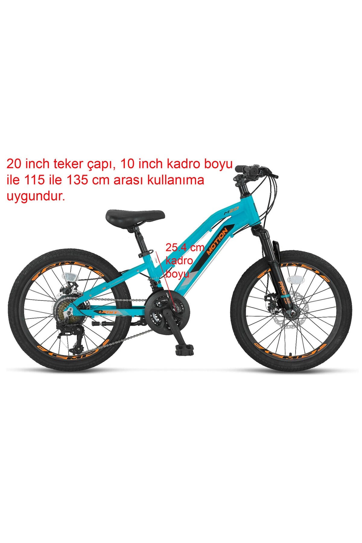 Ümit Motion 2079 MD 21 Vites 20 Jant Çocuk Bisikleti Turkuaz-Bisiklet