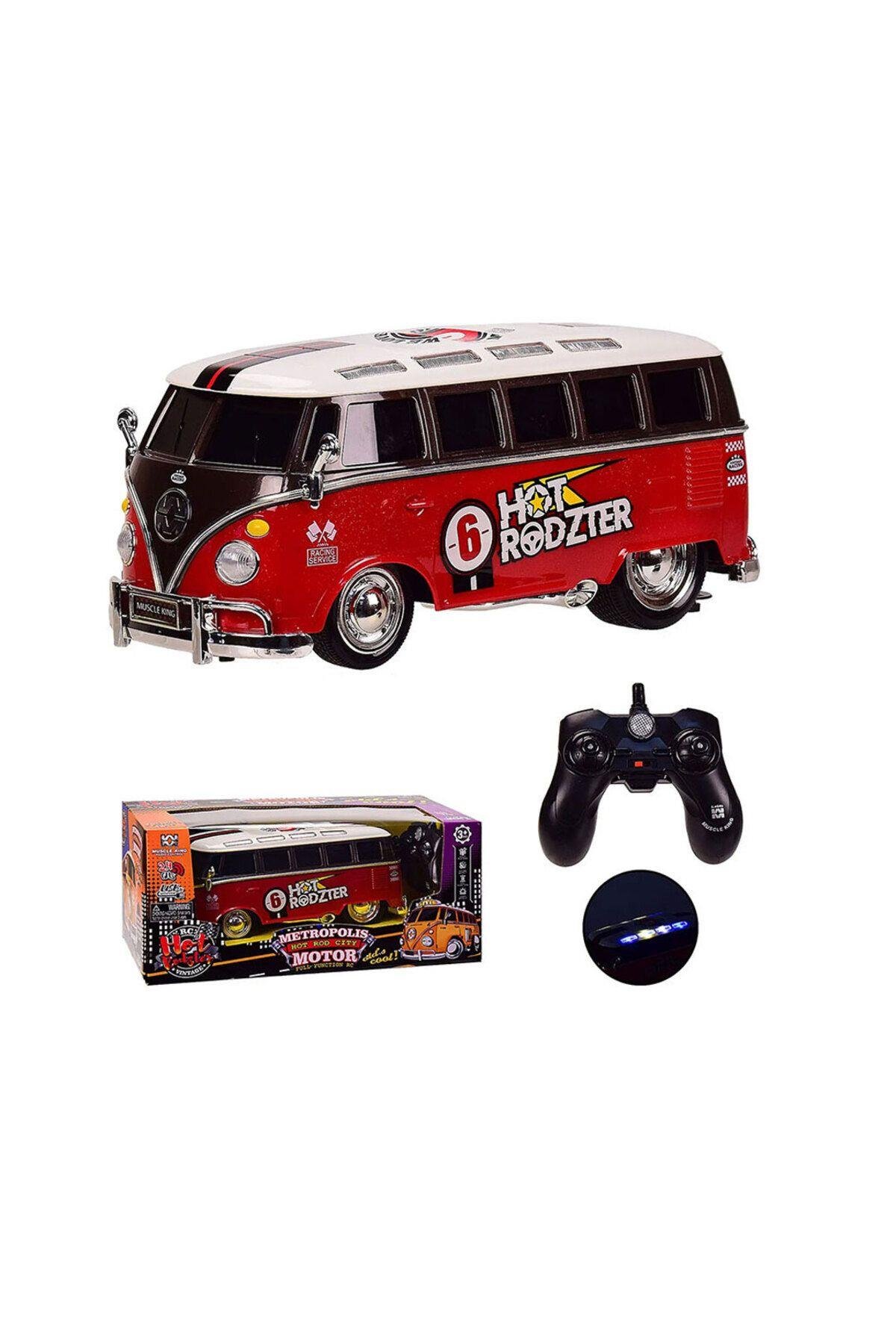 Uzaktan Kumandalı 2.4G 4 kanallı Radyo Kontrollü Kumandalı Otobüs Led Işıklı 1:16 Ölçekli-Uzaktan Kumandalı Araçlar