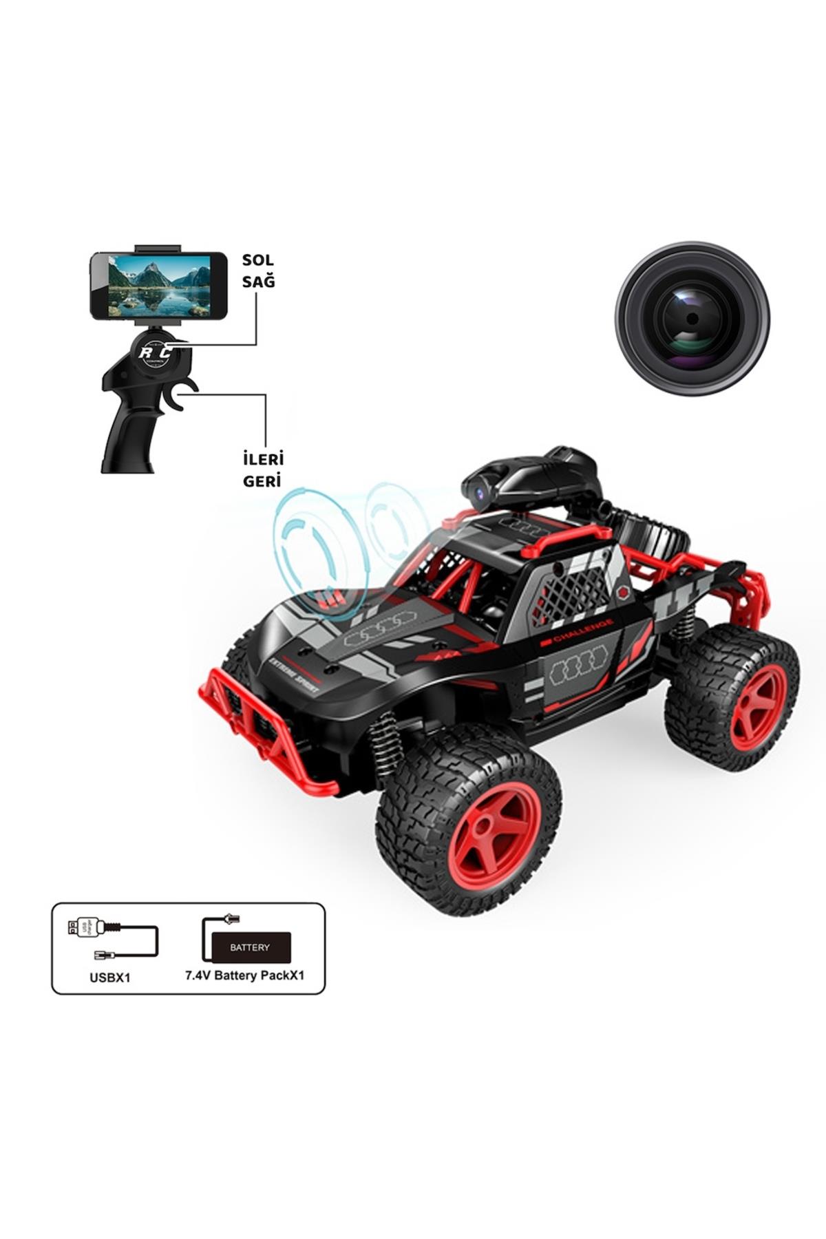 Uzaktan Kumandalı Full Fonksiyon Şarjlı 2.4G Kameralı Off Road Araba-Uzaktan Kumandalı Araçlar