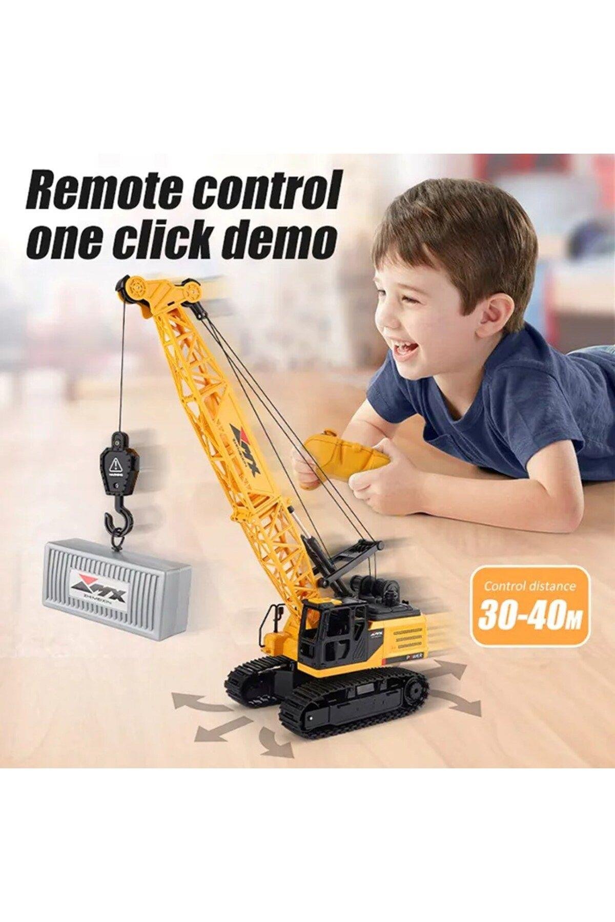 Uzaktan Kumandalı Paletli Kule Vinç 2.4 Ghz 8 Kanal Sesli ve Işıklı Full Fonksiyon Usb Şarjlı-Uzaktan Kumandalı Araçlar