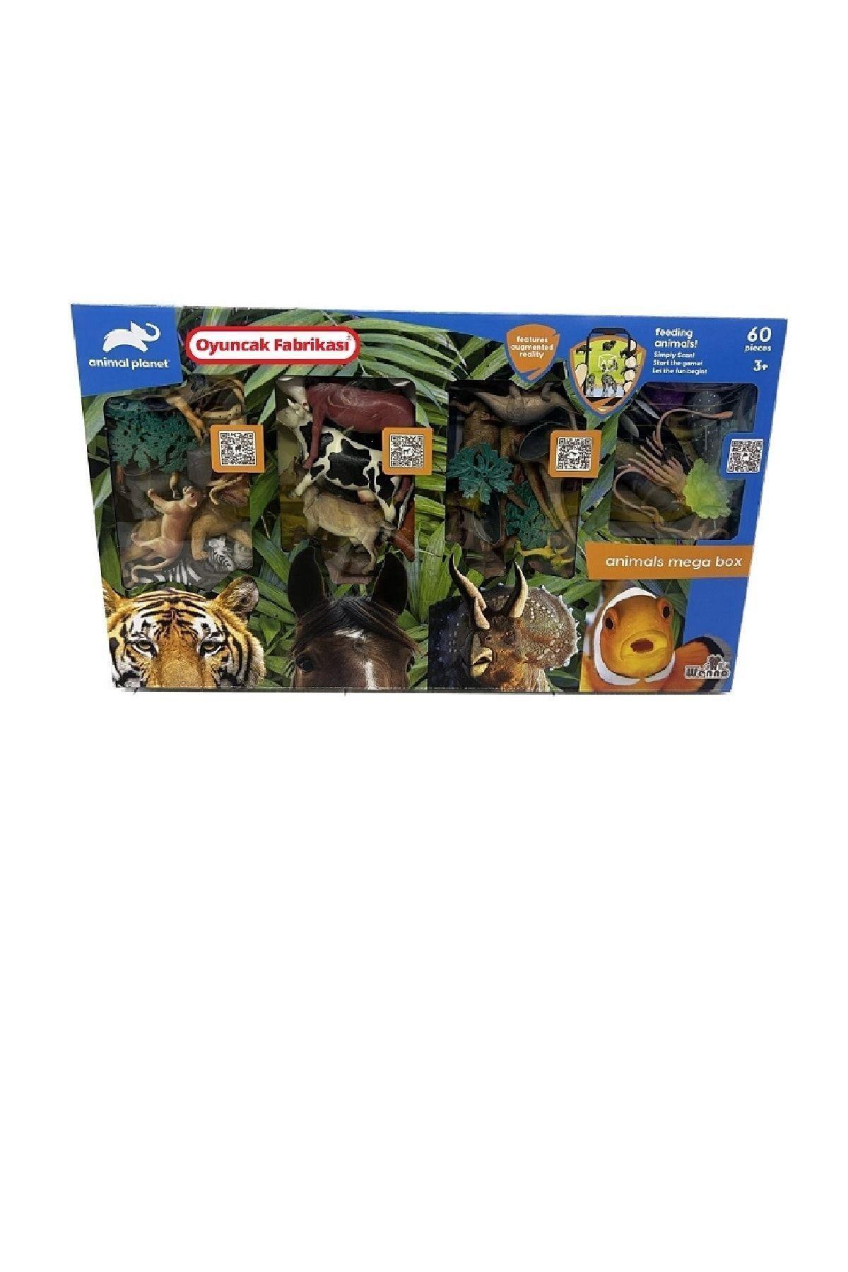 Vardem 60 Parça Hayvan Fiğürleri Vahşi Çiftlik Okyanus Ve Dinozor Seti-Hayvan Figürleri