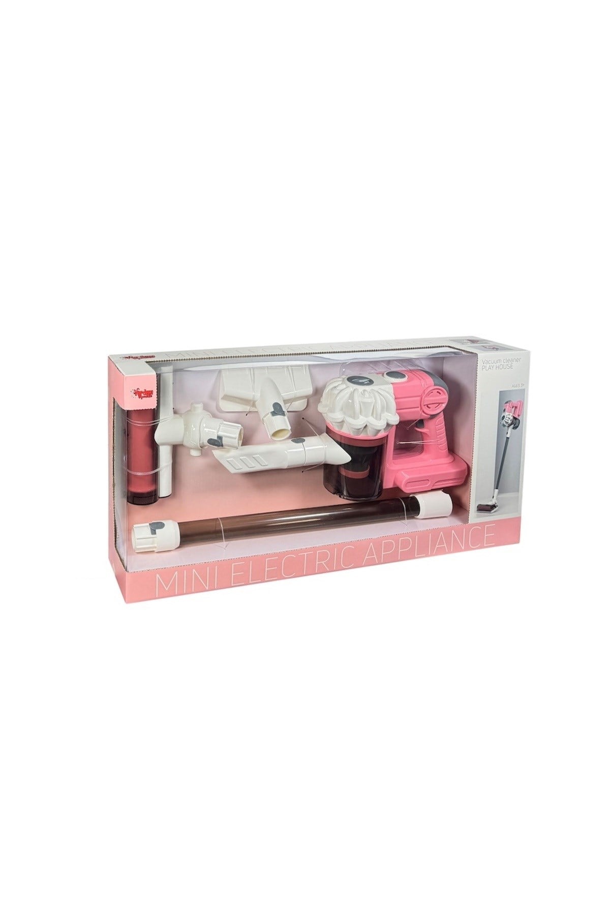 Vardem Dikey Elektrik Süpürgesi Pembe 3 in1 Ekranlı Kutu-Eğitici Oyuncak