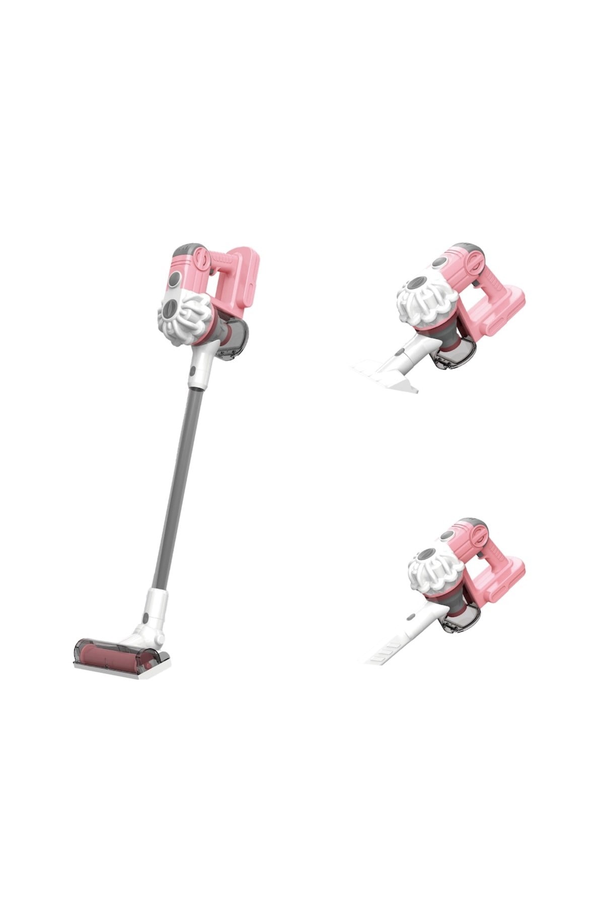 Vardem Dikey Elektrik Süpürgesi Pembe 3 in1 Ekranlı Kutu-Eğitici Oyuncak