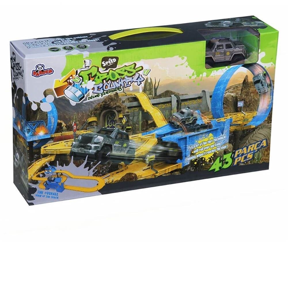 Vardem Oyuncak Işıklı Müzikli Askeri Araç Köprülü Pist 43 Pcs-Oyuncak Arabalar ve Kamyonlar