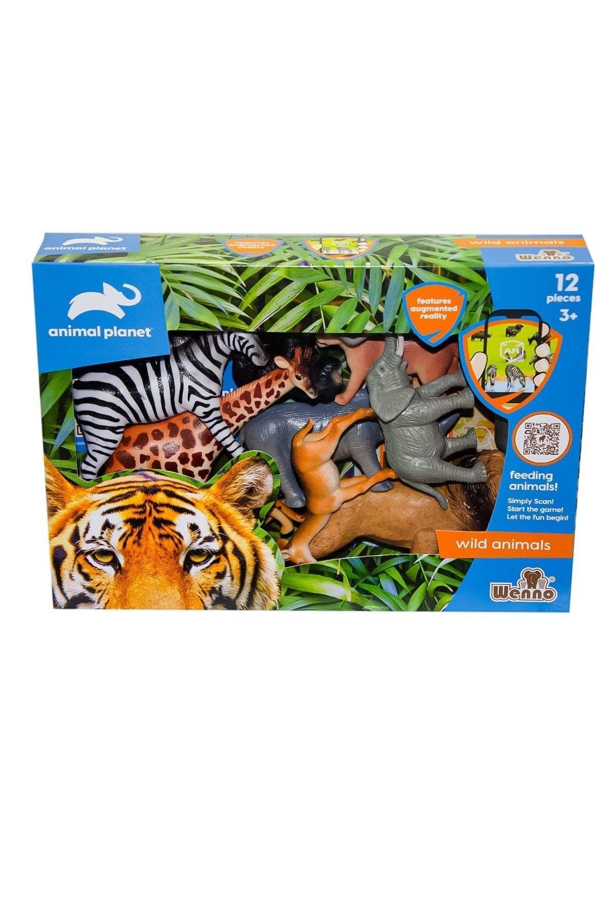 VARDEM OYUNCAK SH-D5901 Kutulu 12 Parça Vahşi Hayvan Seti - Vardem Oyuncak-Hayvan Figürleri
