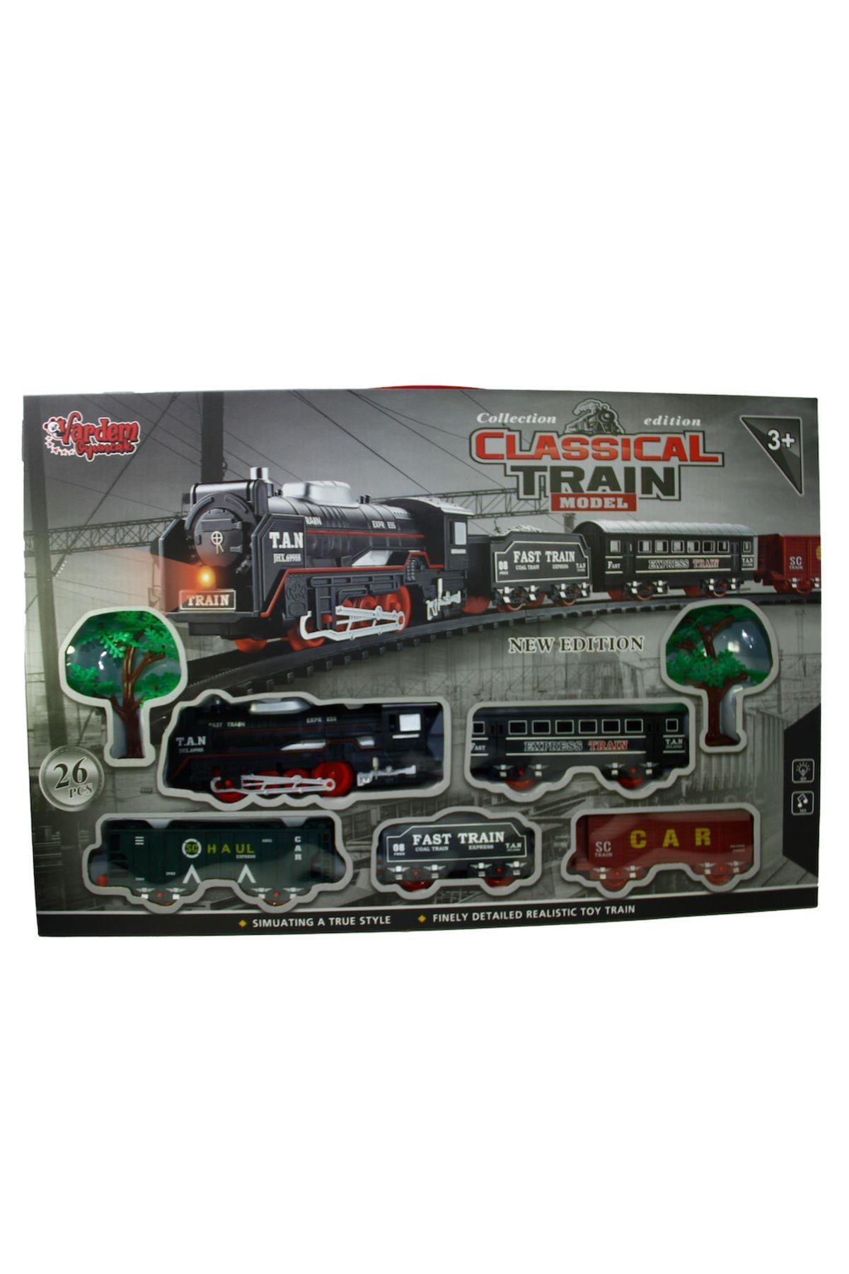 Vardem Vardem Kutulu 26 Parça Işıklı ve Sesli Classic Model Tren Set-Oyuncak
