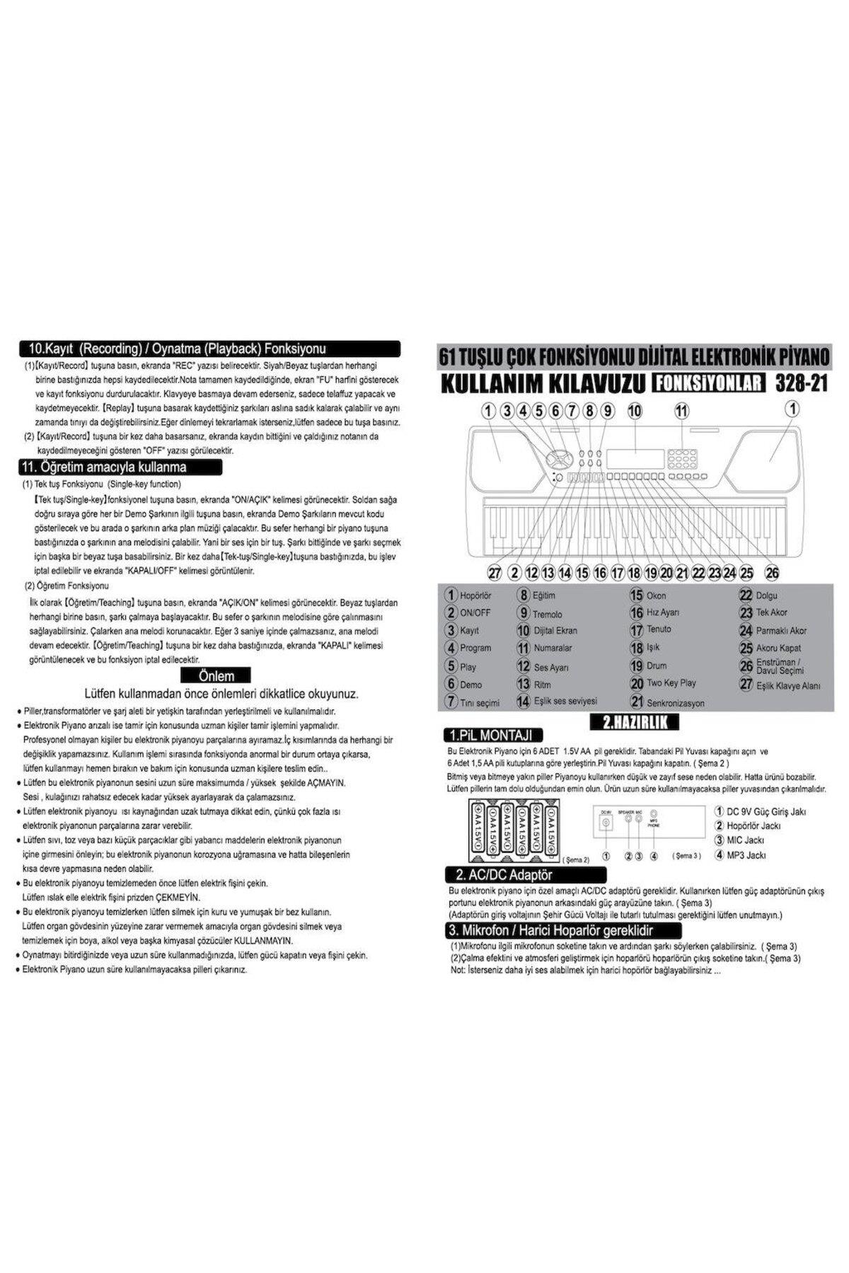 VARDEM VLEKTRO 61 TUŞLU ORG-Müzik Aletleri
