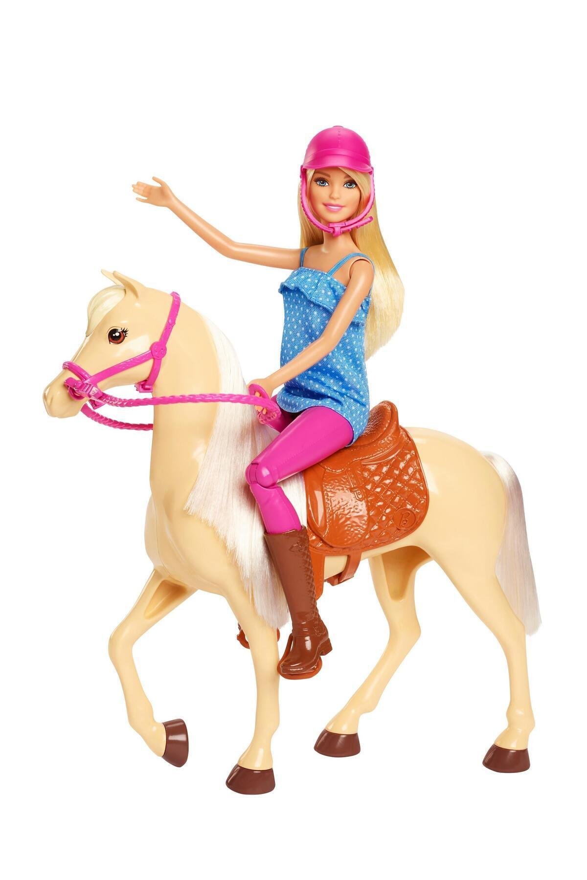 ve Güzel Atı Oyun SetiBarbie ve Güzel Atı Oyun Seti, Sarışın Bebekli FXH13FXH13-Oyuncak Bebekler