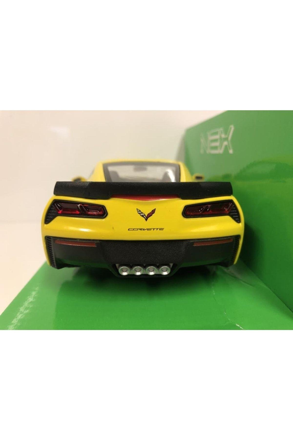 WELLY 2017 Chevrolet Corvette Z06 1:24 Sarı Model Araba-Maket Araçlar