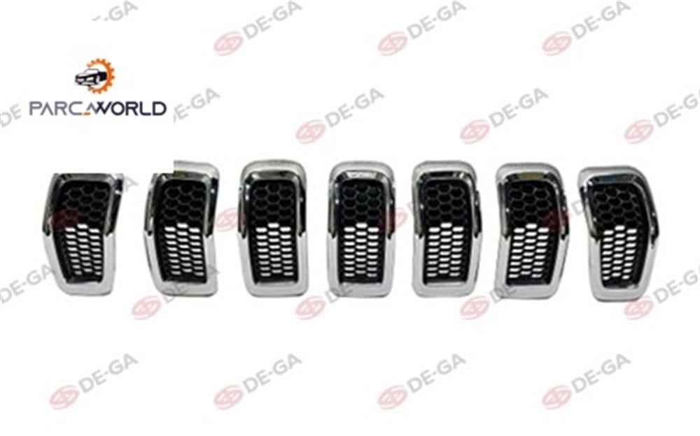 Jeep Cherokee Ön Panjur 7lı Set Krom 2014