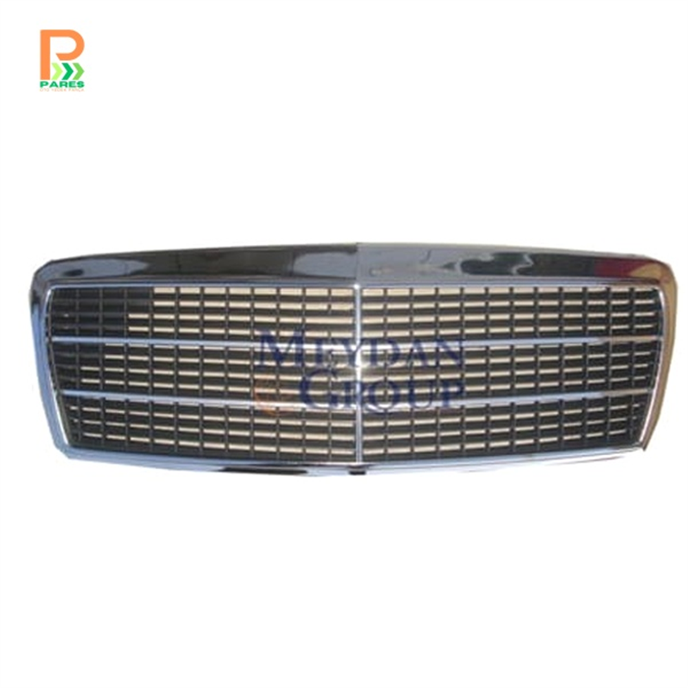 Mercedes E Class- W210- 96/99 Ön Panjur Komple Nikelajlı (Petekleri Siyah) (5Çıtalı) (Classıc) 2108800083
