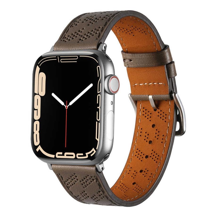  ​​​Apple Watch 40mm KRD-76 PU Deri Kordon Strap Kayış  Gri 