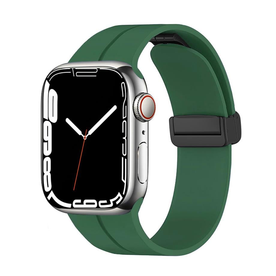  Apple Watch 40mm Zore KRD-84 Silikon Kordon  Koyu Yeşil 