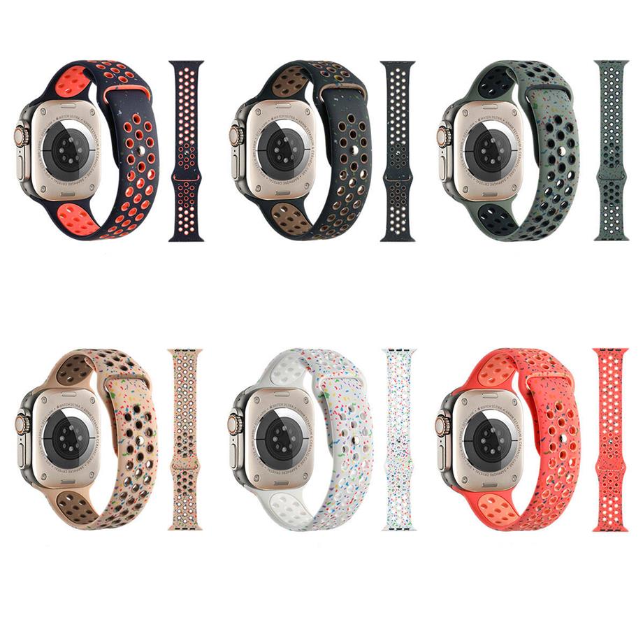  Apple Watch 44mm Kordon Yeni Seri 2023 KRD-02 Silikon Strap Kayış 