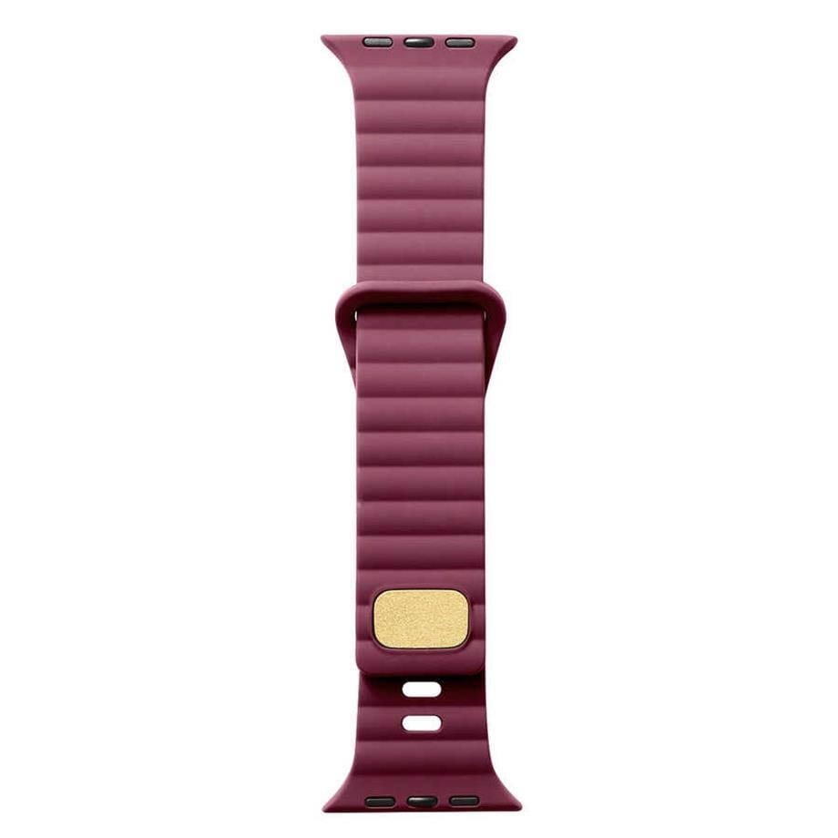  Apple Watch 44mm Zore KRD-73 Silikon Kordon  Mürdüm 