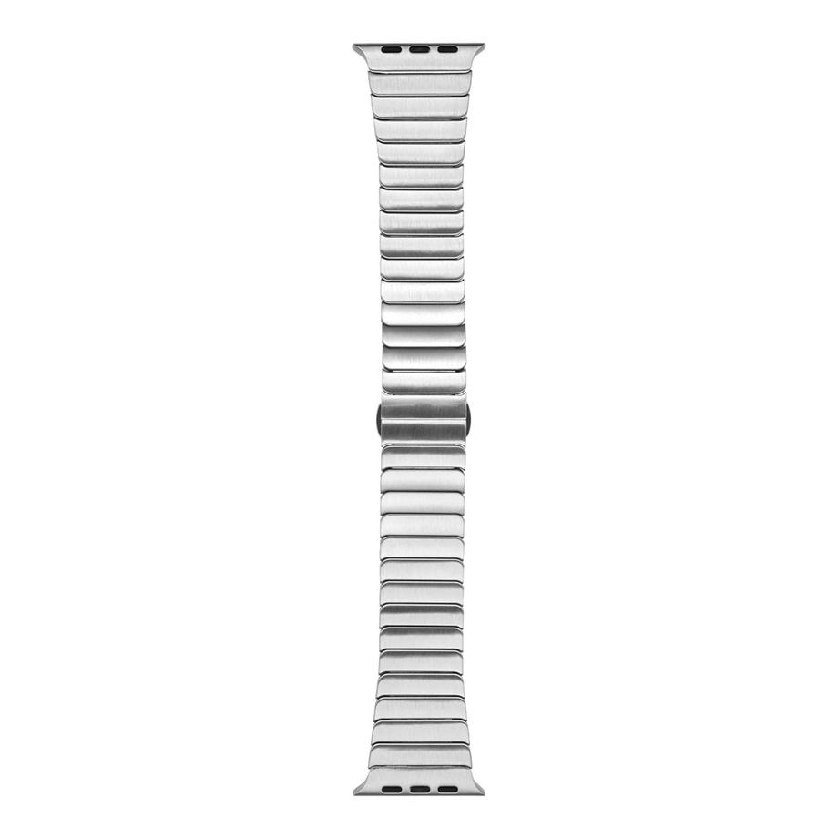  ​​​Apple Watch 7 41mm Kordon KRD-79 Metal Strap Kayış  Gümüş 