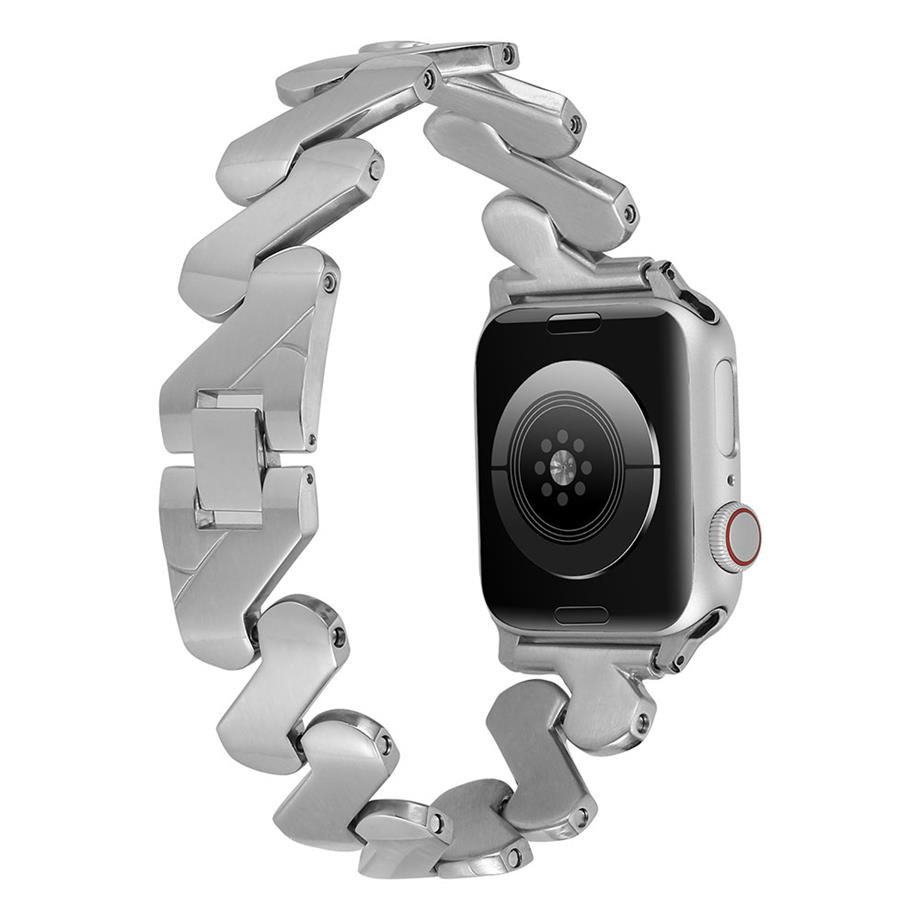  ​​​Apple Watch 7 41mm Kordon KRD-80 Metal Strap Kayış  Starlight 