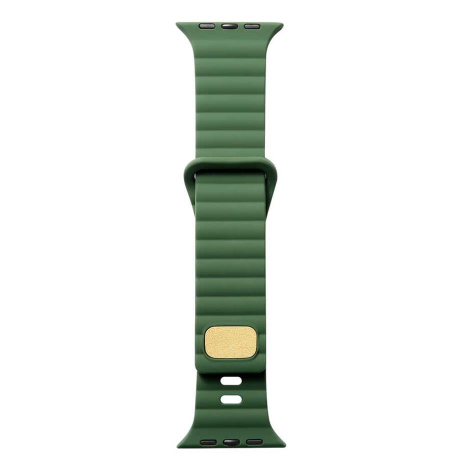  Apple Watch 7 41mm Zore KRD-73 Silikon Kordon  Koyu Yeşil 