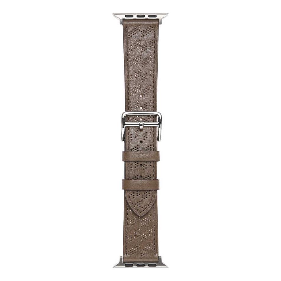  ​​​Apple Watch 7 45mm KRD-76 PU Deri Kordon Strap Kayış  Mavi 
