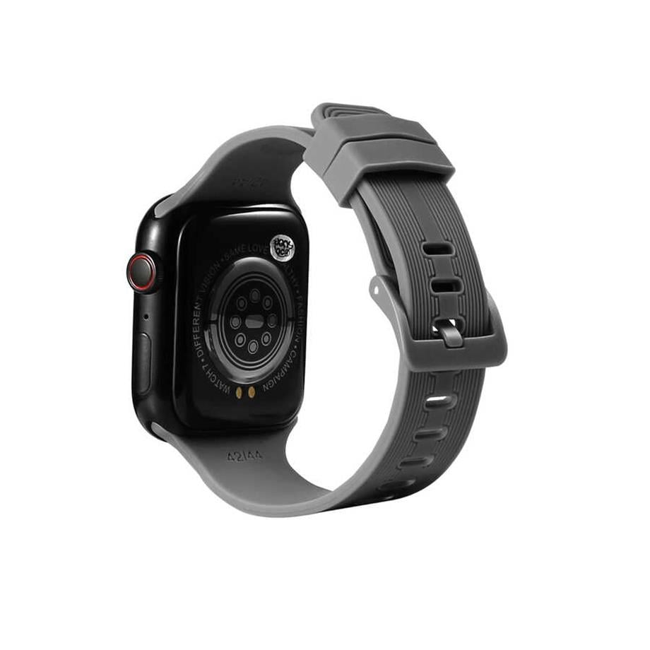  Apple Watch Ultra 49mm Kordon KRD-23 Silikon Strap Kayış  Gri 